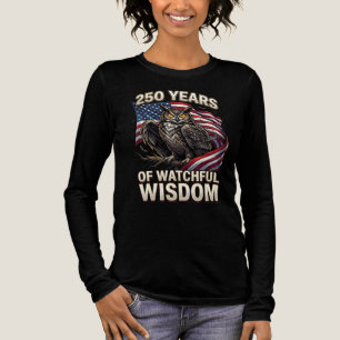 250 Jaar Waakzame Wijsheid Uil Kunst Tri-Blend Shirt