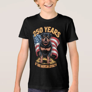 250 Jaar Ware Amerikaanse Trouw Rottweiler Tri-Blend Shirt