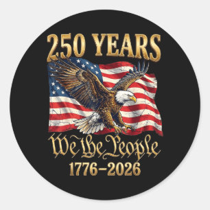 250 Jaar Wij Het Volk 250ste Verjaardag 4 Juli Ronde Sticker