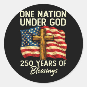 250 jaar zegenen natie christelijk VS 250ste Ronde Sticker
