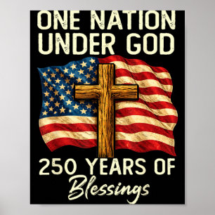 250 jaar zegenen Nationaal Christelijk Amerika 250 Poster