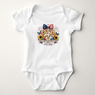 250-jarig jubileum 4 juli baby bodysuit