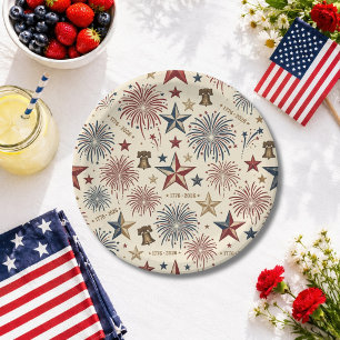 250-jarig jubileum Amerika 4 juli Onafhankelijkhei Papieren Bordje