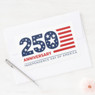 250-jarig jubileum Onafhankelijkheidsdag van Ameri Rechthoekige Sticker