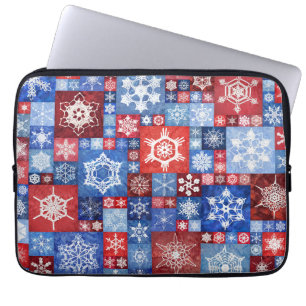 250-jarig jubileum Sneeuwvlok Collage Laptop Sleeve