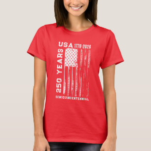 250-jarig jubileum USA 4 juli T-shirt