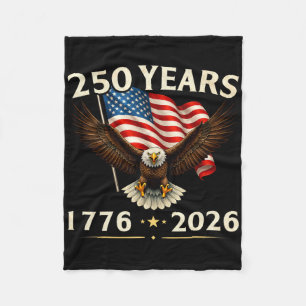 250-jarig jubileum USA patriottische adelaar 2026  Fleece Deken