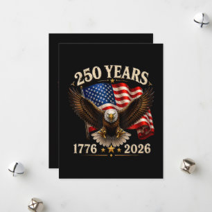 250-jarig jubileum USA Patriottische Adelaar 250e Feestdagenkaart