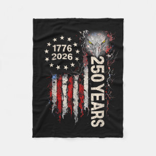 250-jarig jubileum USA patriottische adelaar 250e  Fleece Deken