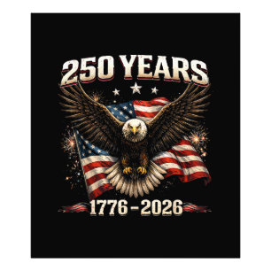 250-jarig jubileum USA Patriottische Adelaar 250e  Foto Afdruk