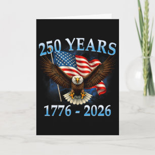 250-jarig jubileum USA patriottische adelaar 250e Kaart