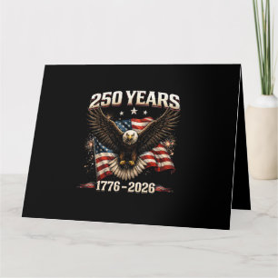 250-jarig jubileum USA patriottische adelaar 250e Kaart
