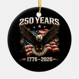 250-jarig jubileum USA Patriottische Adelaar 250e  Keramisch Ornament