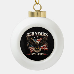 250-jarig jubileum USA Patriottische Adelaar 250e  Keramische Bal Ornament