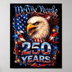 250-jarig jubileum USA Patriottische Adelaar 250e Poster