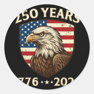 250-jarig jubileum USA patriottische adelaar 250e  Ronde Sticker
