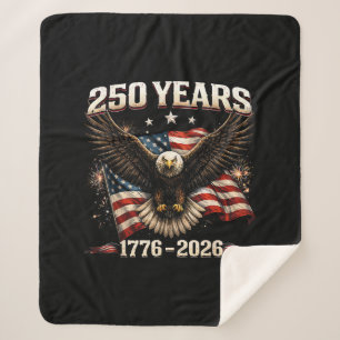 250-jarig jubileum USA Patriottische Adelaar 250e Sherpa Deken
