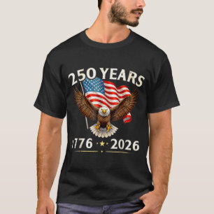 250-jarig jubileum USA Patriottische Adelaar 250e T-shirt