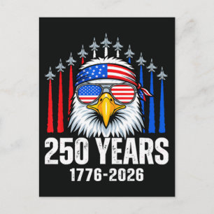 250-jarig jubileum USA Patriottische Adelaar 250st Feestdagenkaart