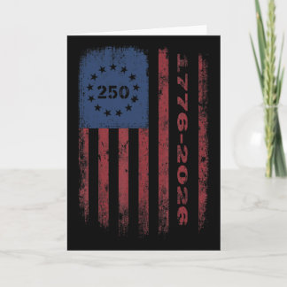 250-jarig jubileum Usa patriottische mannen vrouwe Kaart