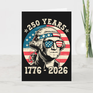 250-jarig jubileum USA patriottische vlag 250e 4 j Kaart