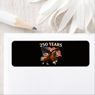 250-jarig jubileum USA Western Paard Adelaar Etiket