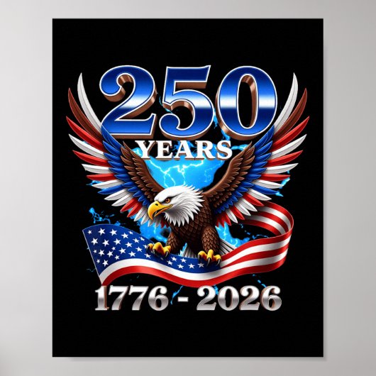 250-jarig jubileum van de Verenigde Staten Patriot Poster (Voorkant)