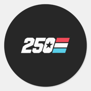 250-jarig jubileum Verenigde Staten _1 Ronde Sticker