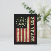 250-jarig jubileum Vlag van de VS Briefkaart (Staand voorkant)
