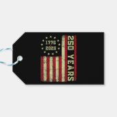 250-jarig jubileum Vlag van de VS Cadeaulabel (Achterkant Horizontaal)