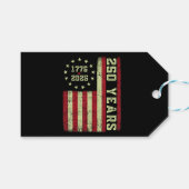 250-jarig jubileum Vlag van de VS Cadeaulabel (Voorkant (Horizontaal))