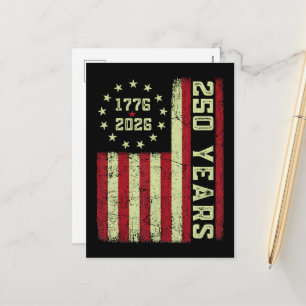250-jarig jubileum Vlag van de VS Feestdagenkaart