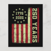 250-jarig jubileum Vlag van de VS Flyer (Achterkant)
