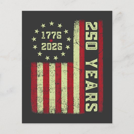250-jarig jubileum Vlag van de VS Flyer (Voorkant)