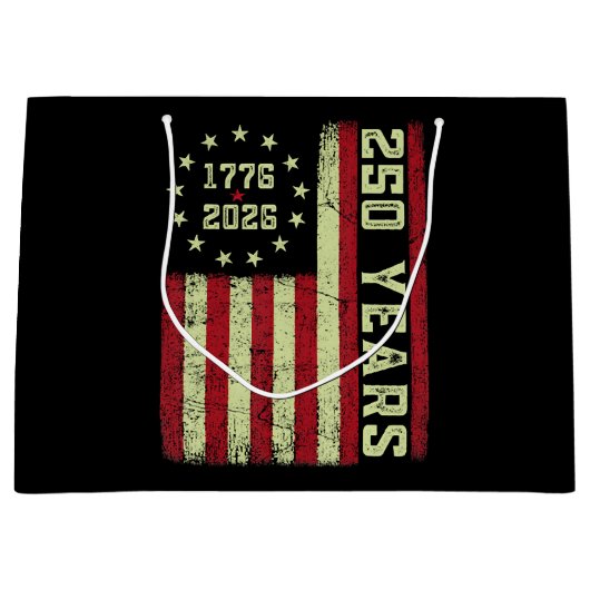 250-jarig jubileum Vlag van de VS Groot Cadeauzakje (Voorkant)