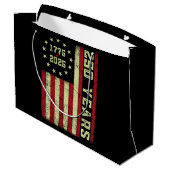 250-jarig jubileum Vlag van de VS Groot Cadeauzakje (Achterkant Gekanteld)