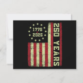 250-jarig jubileum Vlag van de VS Kaart (Achterkant)
