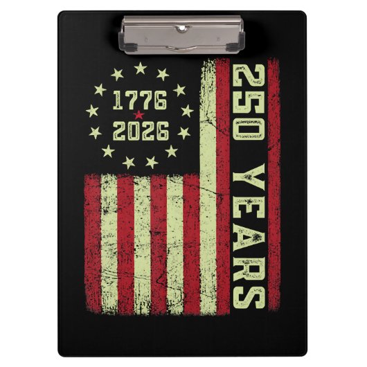 250-jarig jubileum Vlag van de VS Klembord (Voorkant)