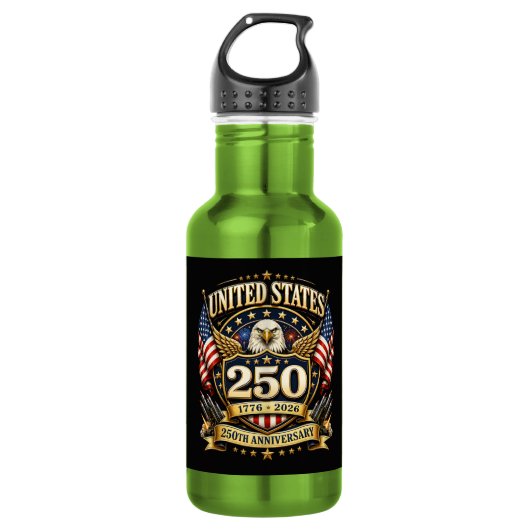 250-jarig jubileum VS 250 jaar Waterfles (Voorkant)
