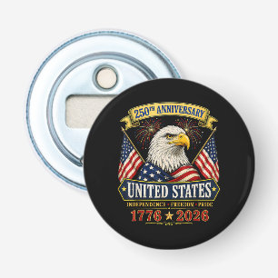 250-jarig jubileum VS 4 juli patriottisch Button Flesopener