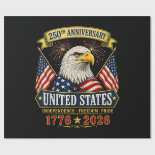 250-jarig jubileum VS 4 juli patriottisch Cadeaupapier
