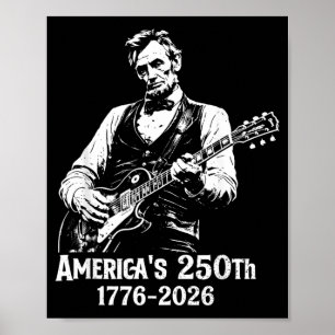 250-jarig jubileum VS Abe 16e president gitaar 250 Poster