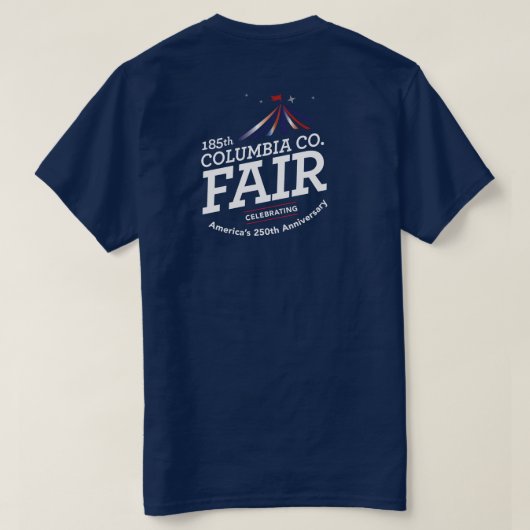250 Mens Navy T-shirt (Design achterkant)
