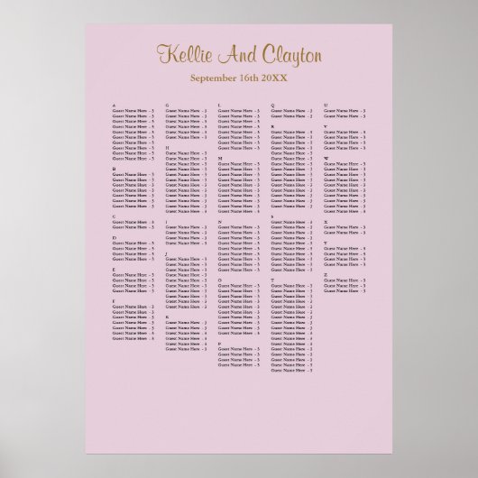 250+ Paars Simple Wedding Poster (Voorkant)