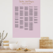 250+ Paars Simple Wedding Poster (Keuken)