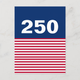 250 Red White and Blue USA Anniversary Briefkaart