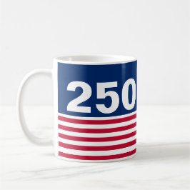 250 Red White and Blue USA Anniversary Koffiemok