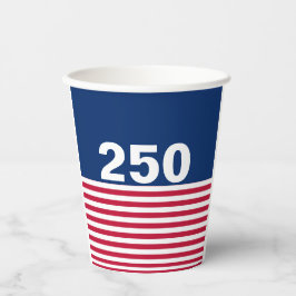 250 Red White and Blue USA Anniversary Papieren Bekers