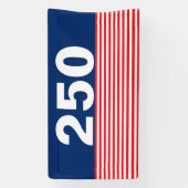 250 Red White and Blue USA Anniversary Spandoek (Verticaal)