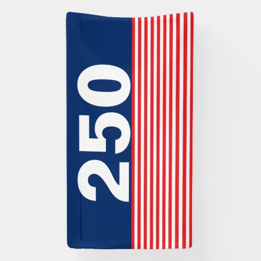 250 Red White and Blue USA Anniversary Spandoek (Verticaal)